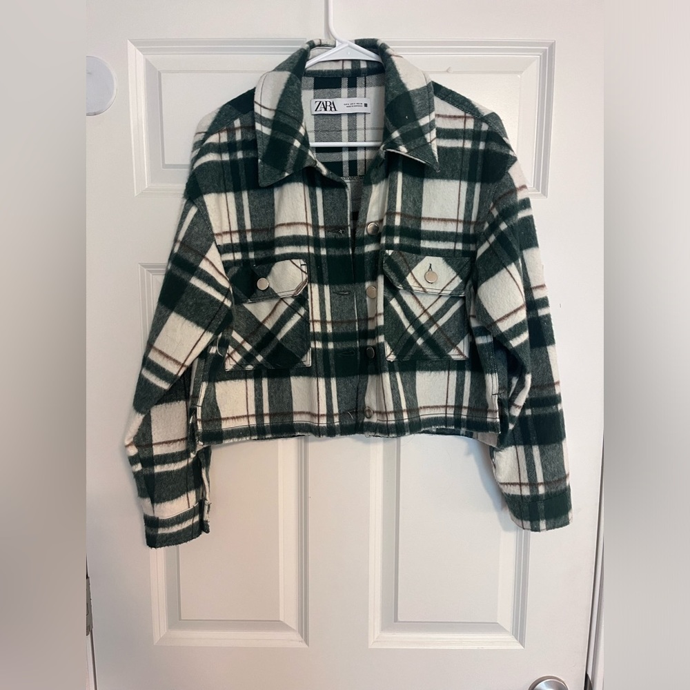 Zara crop shacket